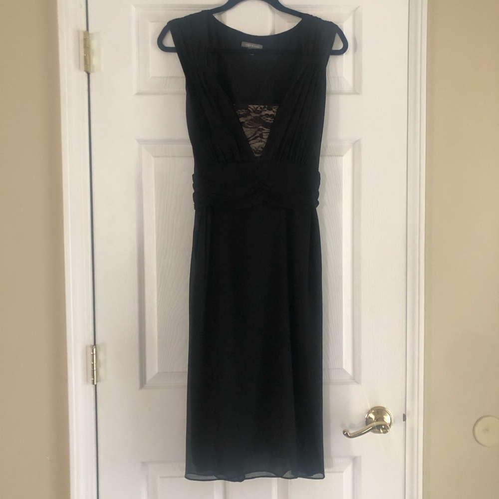 Apt. 9 Black Midi Dress with Lace Inset